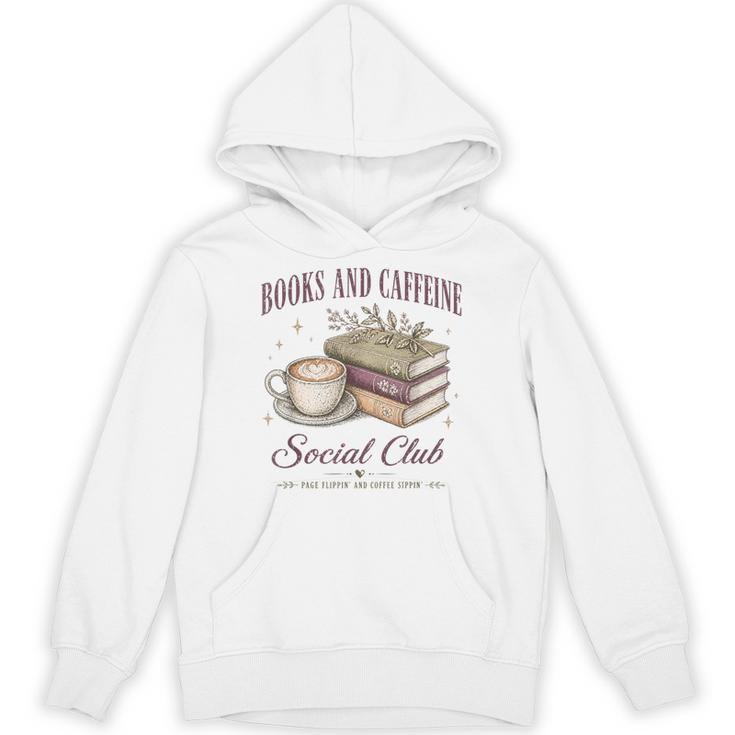 Books And Caffeine Social Club Book Readers Coffee Lovers Unisex Hoodie