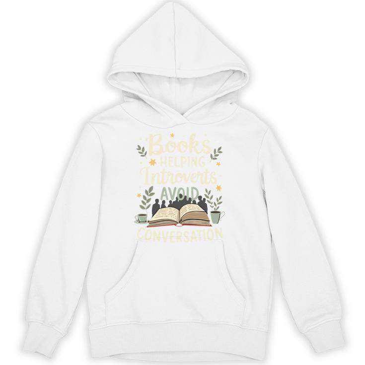 Books Helping Introverts Avoid Conversation Introvert Unisex Hoodie