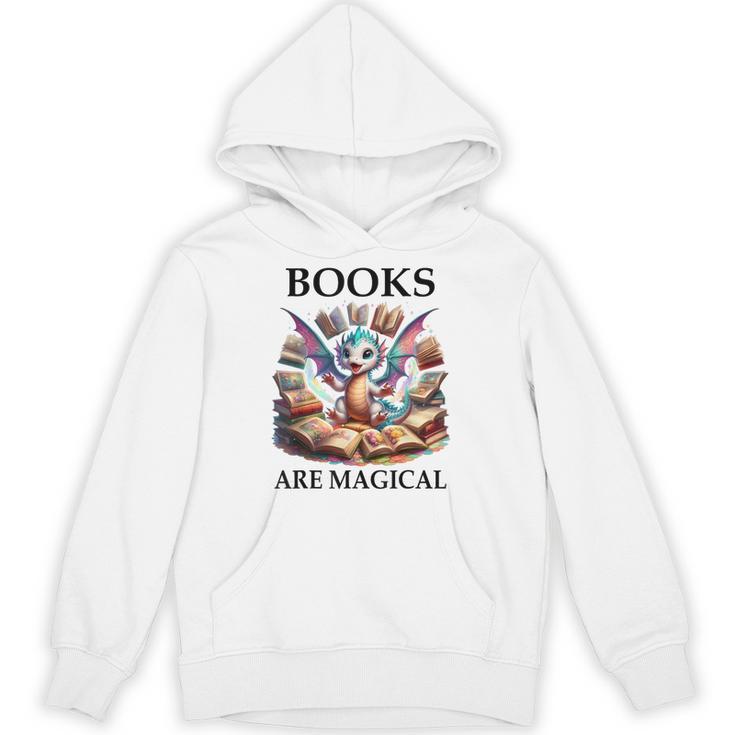 Books Are Magic Book Dragon ShirtReading Books Are Magical Unisex Hoodie