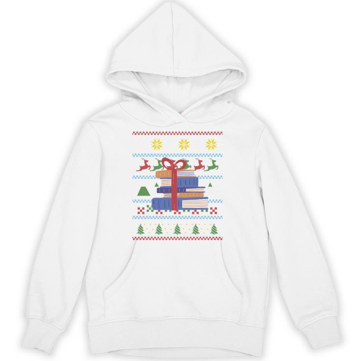 Books Reading Ugly Christmas Book Lover Unisex Hoodie