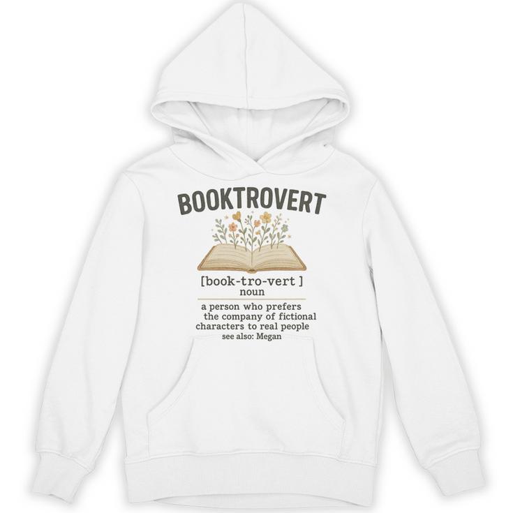 Booktrovert Definition Aesthetic Book Lovers Men Women Kids Unisex Hoodie