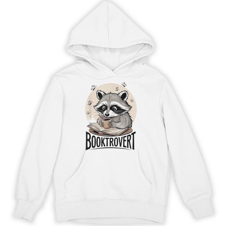 Booktrovert Raccoon Reading And Coffee For Book Lover Unisex Hoodie