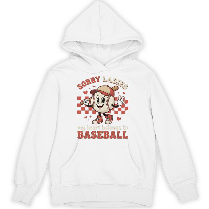 Boys & Women Men Baseball Valentine With Hearts Sporty Love Unisex Hoodie