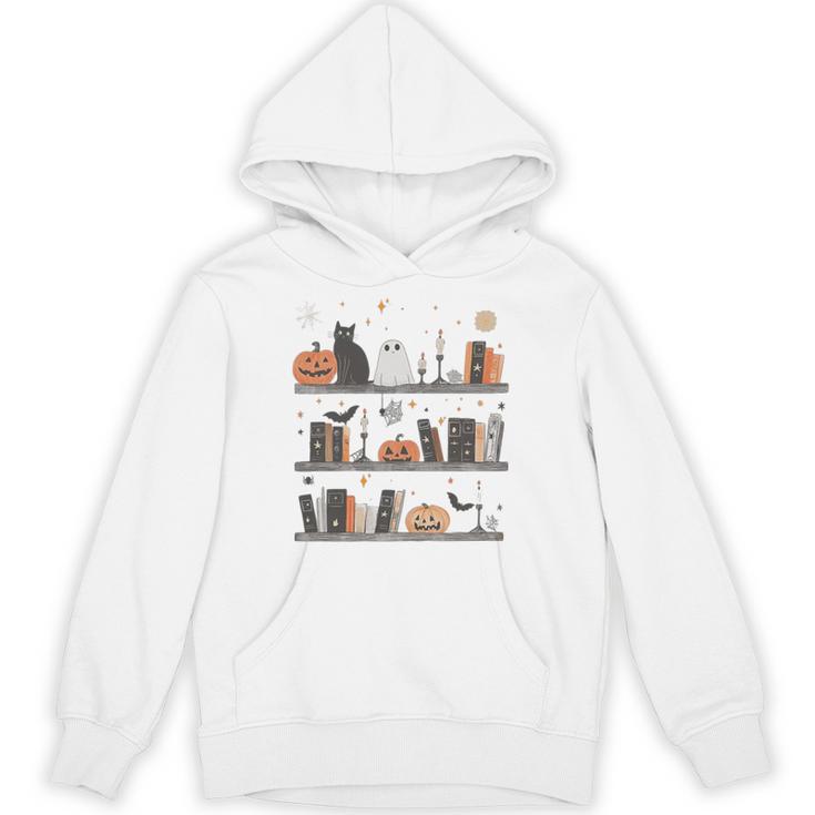 Cat Book Lover Halloween Cute Spooky Reading Premium Tri-Blend Unisex Hoodie