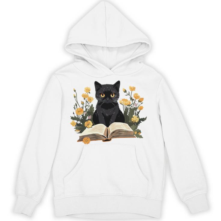 Cat Shirts For Women Book Lover Shirt Cute Cat And Book Premium Tri-Blend Unisex Hoodie