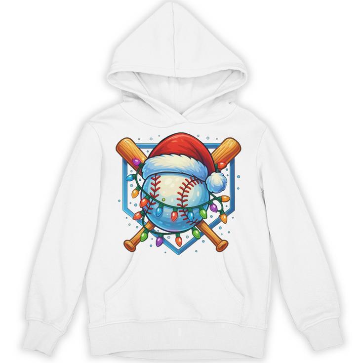 Christmas Baseball Drip For Boys Kids Ice Cream Drip Unisex Hoodie