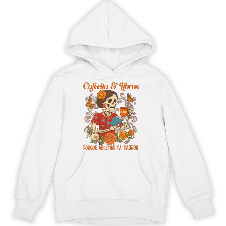 Coffee & Reading Book Lover Mexican Latina Cafecito & Libros Unisex Hoodie