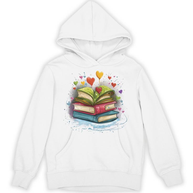 Colorful Books Love Books Watercolor Booklover Performance Unisex Hoodie