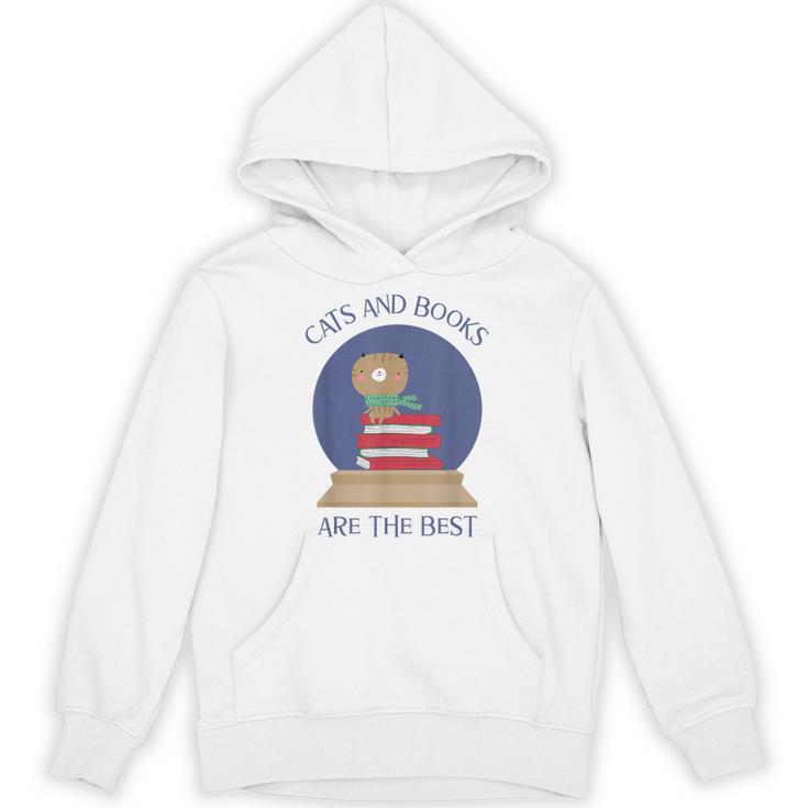 Cute CATS AND BOOKS ARE THE BEST SNOW GLOBE Unisex Hoodie