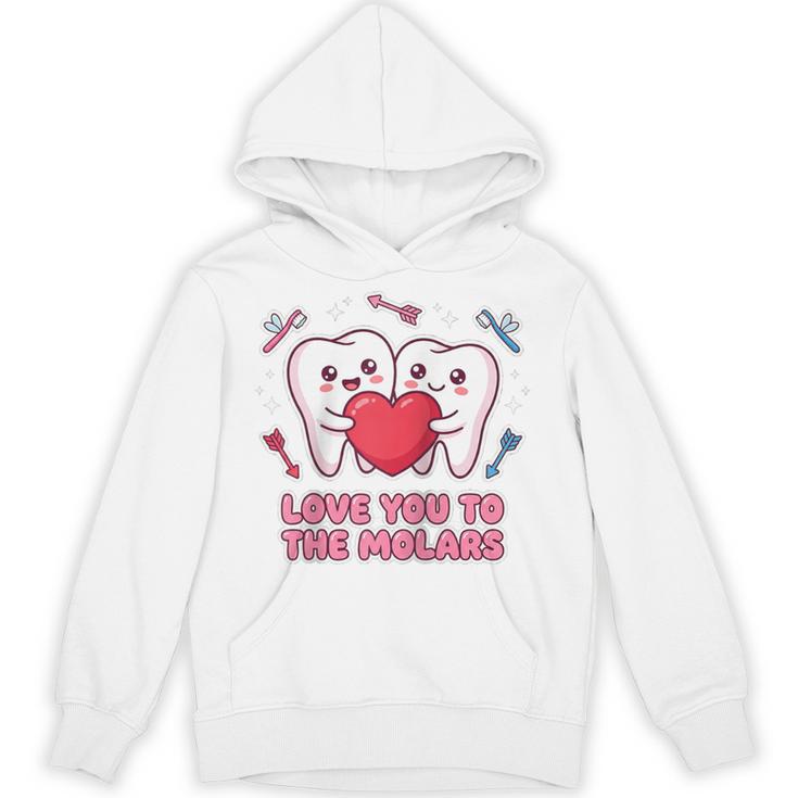 Cute Dentist Valentine Love You To The Molars Teeth Pun Raglan Baseball Tee Unisex Hoodie