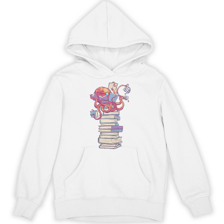 Cute Octopus Bookworm Fun Reading Tee For Book Lovers Unisex Hoodie