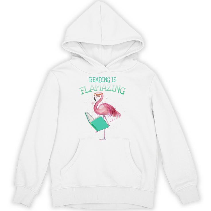 Cute Reading Is Flamazing  Flamingo Book Lover Reader Unisex Hoodie