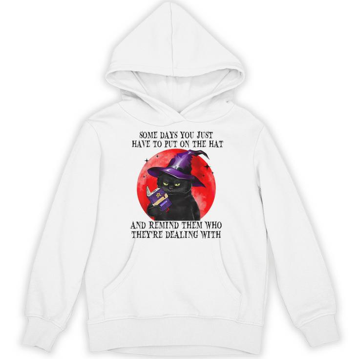 Some Days You Just Have To But On Cat Witch Reading Book Unisex Hoodie