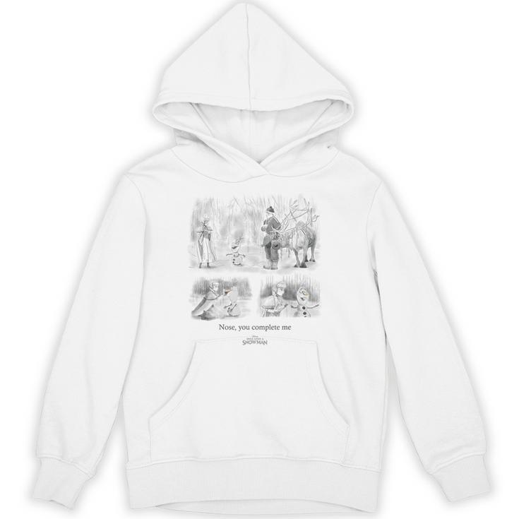 Disney Once Upon a Snowman Nose You Complete Me Story Book Unisex Hoodie