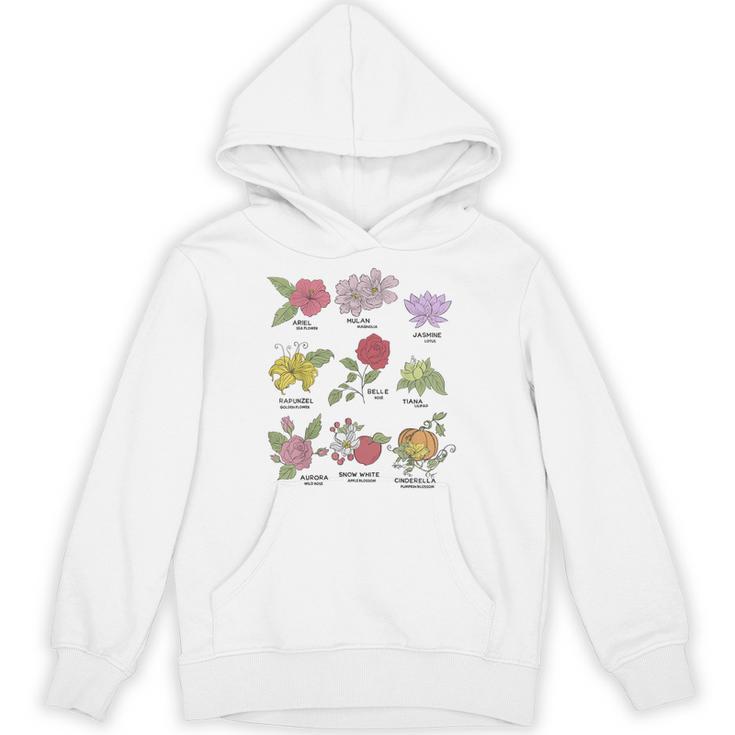 Disney Princesses Types Of Flowers Textbook Poster Unisex Hoodie
