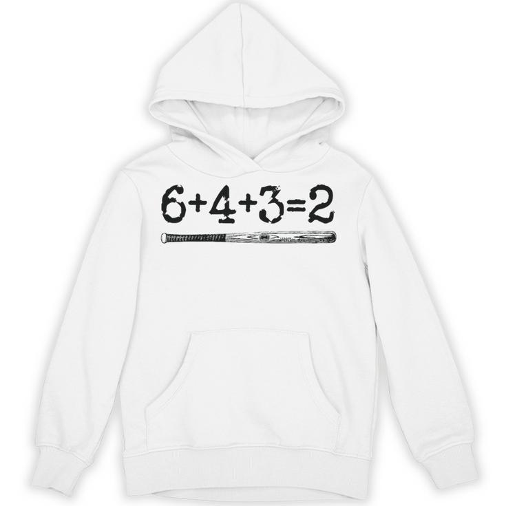 Double Play 6 4 3 2 Vintage Baseball Math Softball Player Premium Tri-Blend Unisex Hoodie