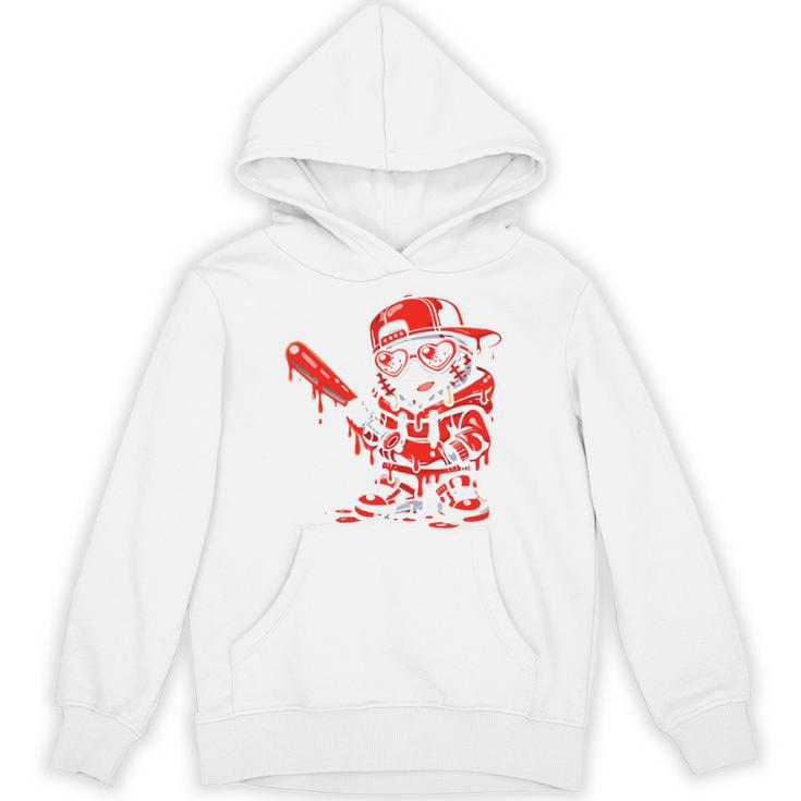 Drippy Baseball Mascot Valentine Heart Glasses Cartoon Unisex Hoodie
