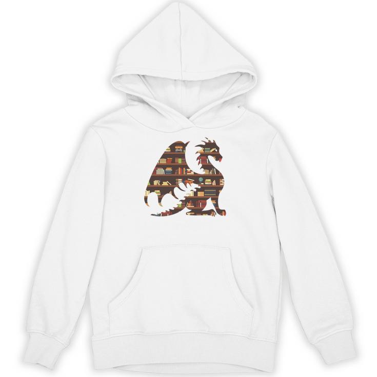 Easily Distracted By Dragons And Books Mythical Bookworm Unisex Hoodie