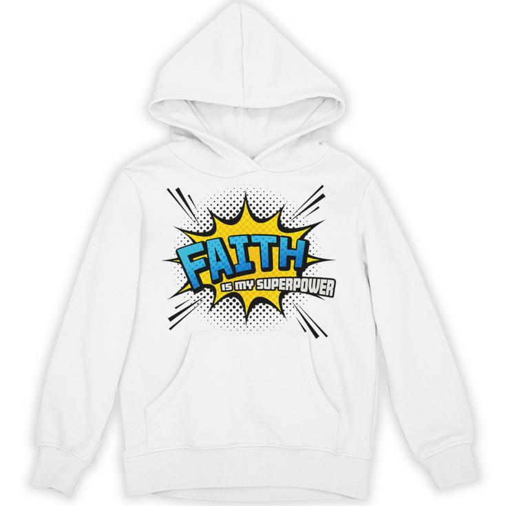 Faith Is My Superpower Fun Comic Book Christian Premium Tri-Blend Unisex Hoodie