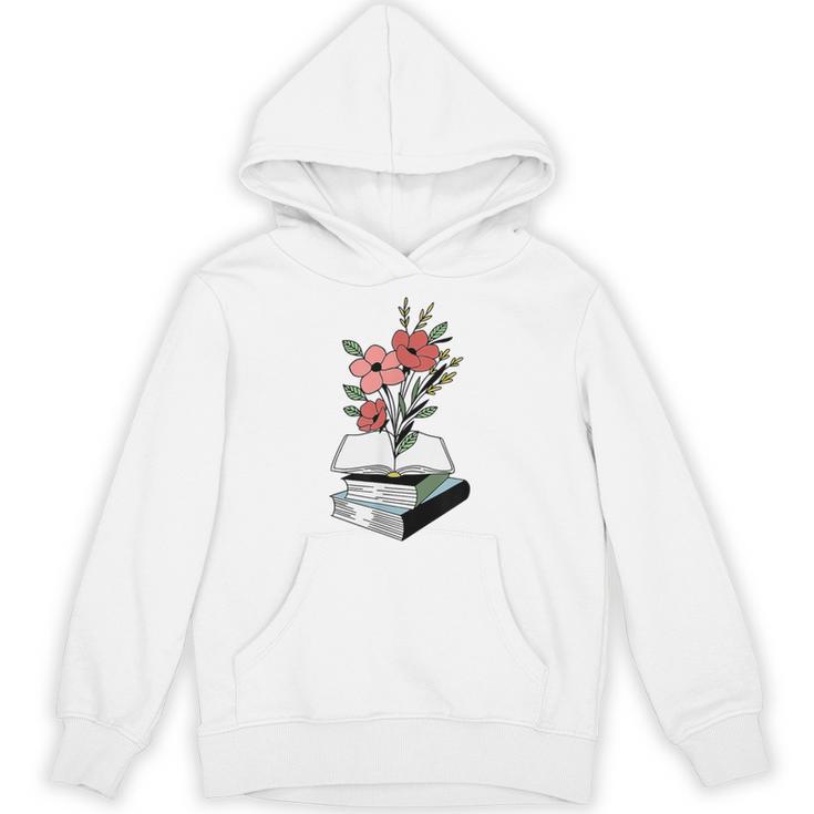 Floral Book Reader Fan For Reading Flower Books With Blooms Unisex Hoodie