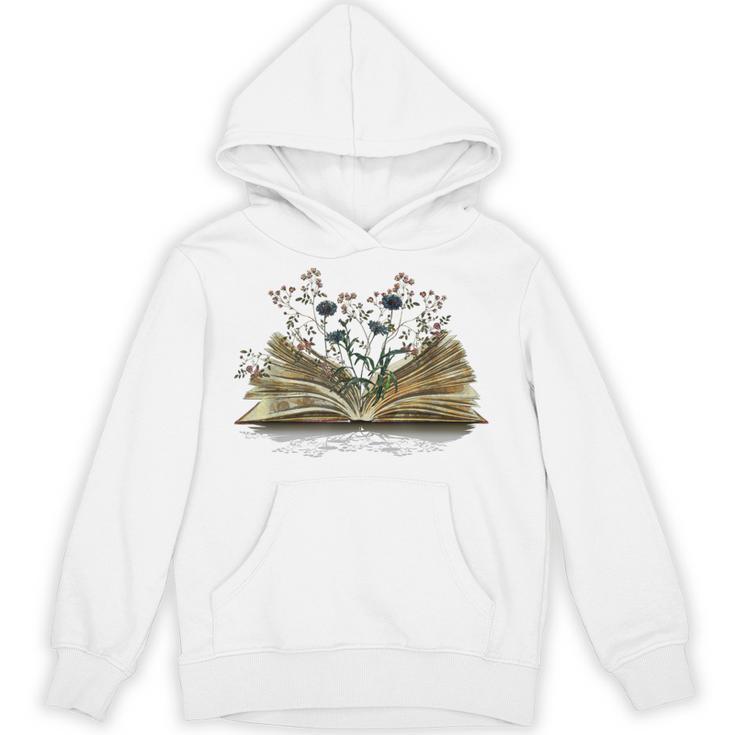 Floral Book Reading Books Flowers Growing From Book Unisex Hoodie