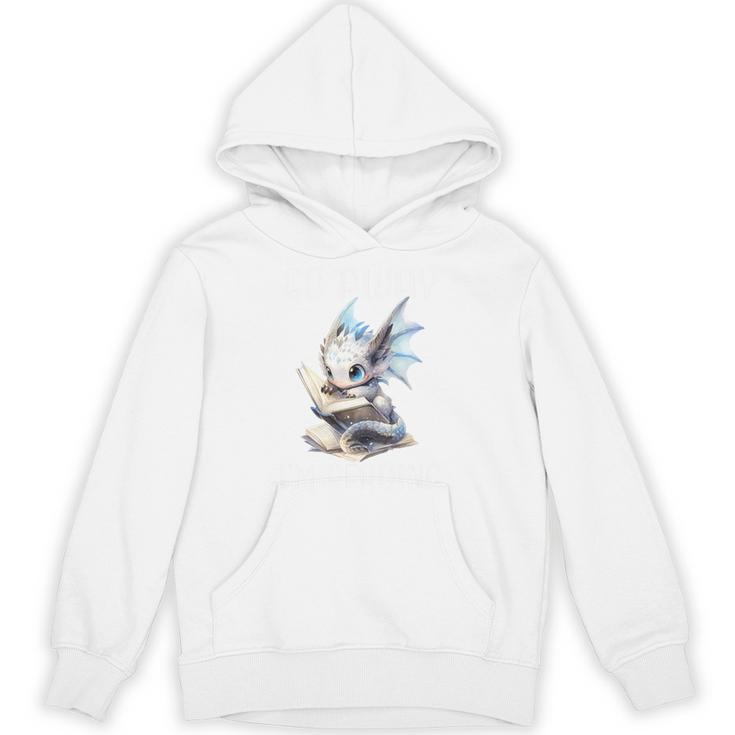Go Away I'm Reading a Book Dragon Books And Dragons Bookish Premium Tri-Blend Unisex Hoodie