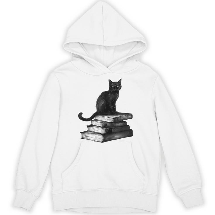 Goth Mystical Gothic Books & Cat Unisex Hoodie