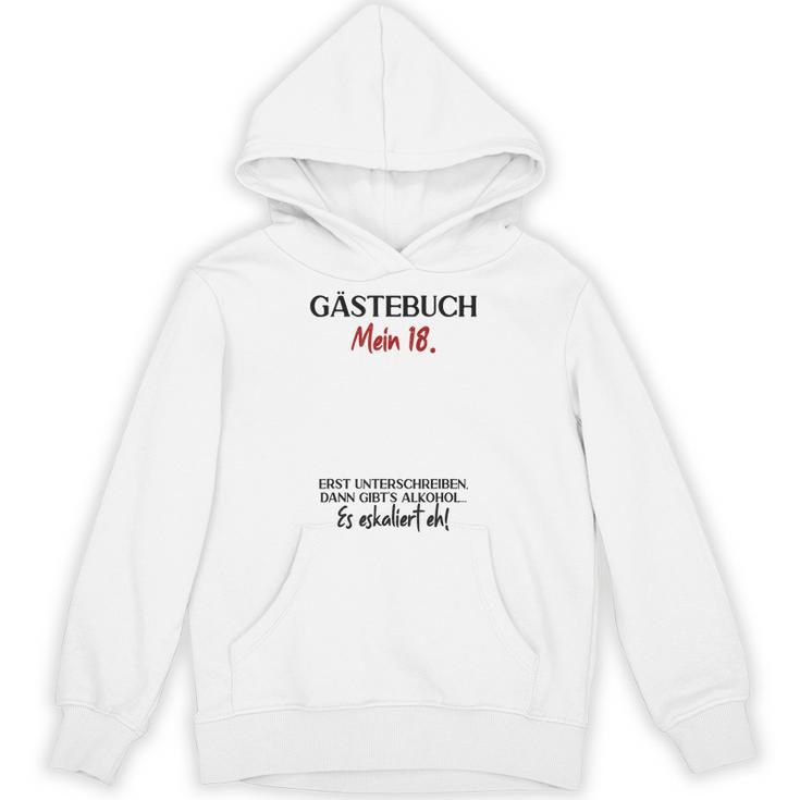 Guest Book 18th Birthday Guest List 18 Years Girl Boy Unisex Hoodie