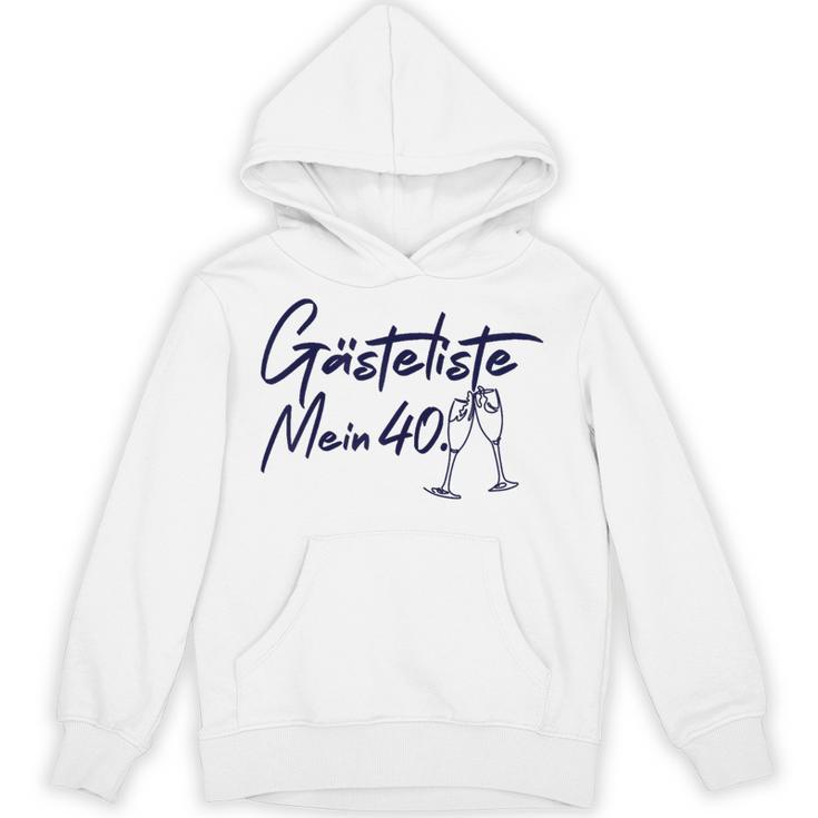 Guest Book 40th Birthday Guest List 40th Birthday Decoration Unisex Hoodie