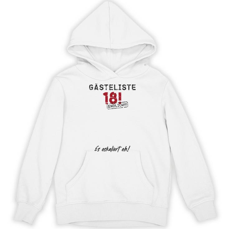 Guest List Finally 18 Guest Book 18th Birthday Boy Girl Unisex Hoodie