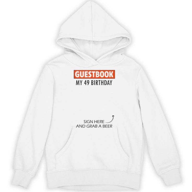 Guestbook Alternative 49th Birthday Decorations For Him Her Unisex Hoodie