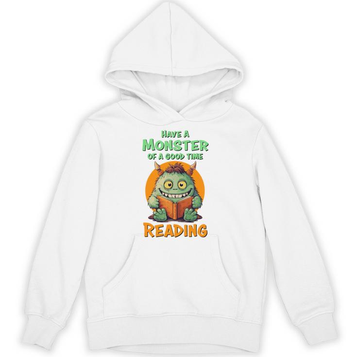 Halloween Teacher Librarian Monster Reading Books Performance Unisex Hoodie