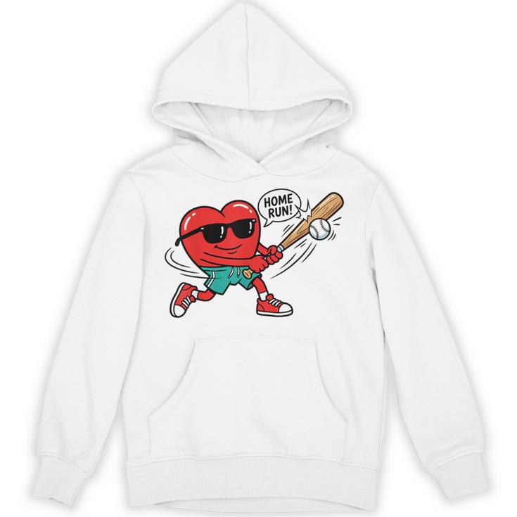 Heart Valentines Day Baseball Men Boys Kids Teens Unisex Hoodie