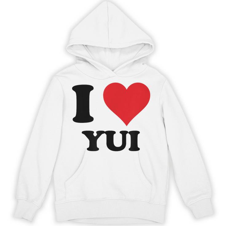 I Heart Yui ファーストネーム I Love パーソナライズ パーカー
