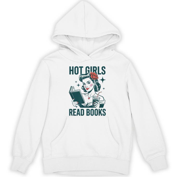 Hot Girls Read Books Bookworm Librarian Humor Unisex Hoodie
