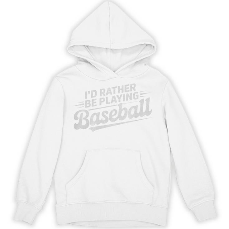I'd Rather Be Playing Baseball Player Coach Fan Game Day Tee Premium Tri-Blend Unisex Hoodie