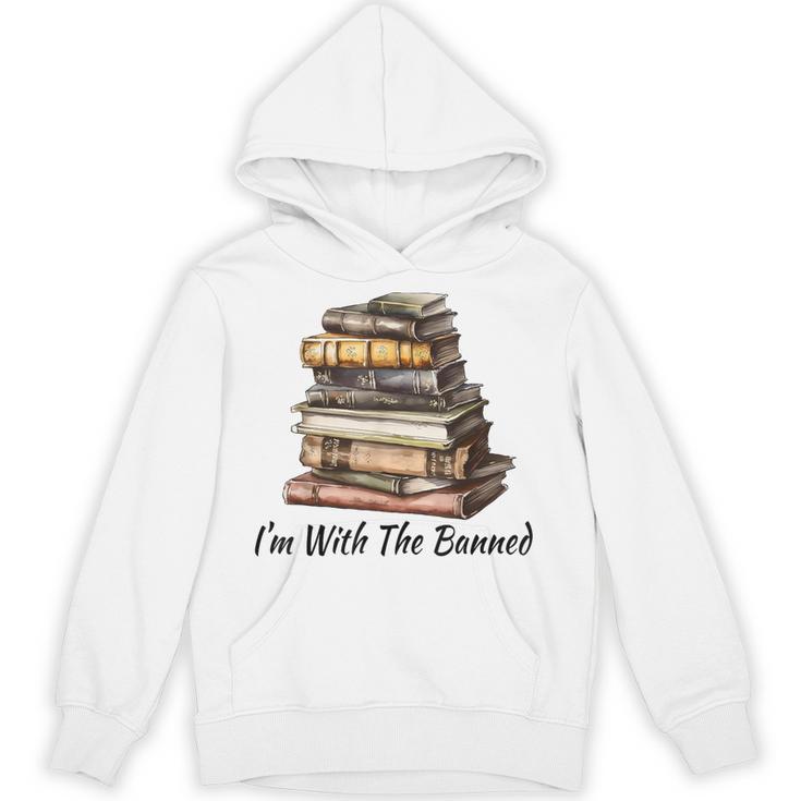 I'm With The Banned Books Reading Addict Book Lover Unisex Hoodie