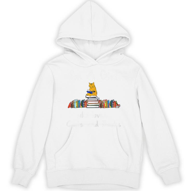 I'm A Girl Who Loves Cats And Books-Cat & Book Lover Unisex Hoodie