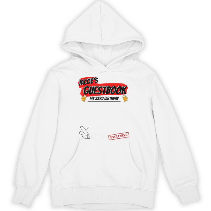 Jacob 23rd Birthday Guest Book  Idea Unisex Hoodie