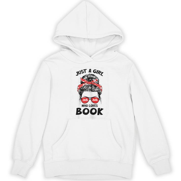 Just a Girl Who Loves Book Funny Librarian Writer Reader Unisex Hoodie