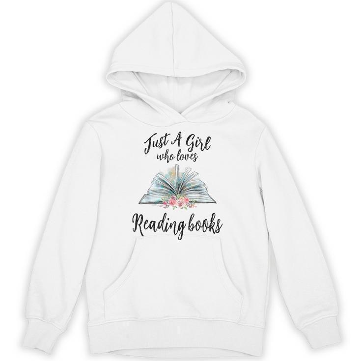 Just a Girl Who Loves Books Lover Bookworm Bookaholic Reader Unisex Hoodie