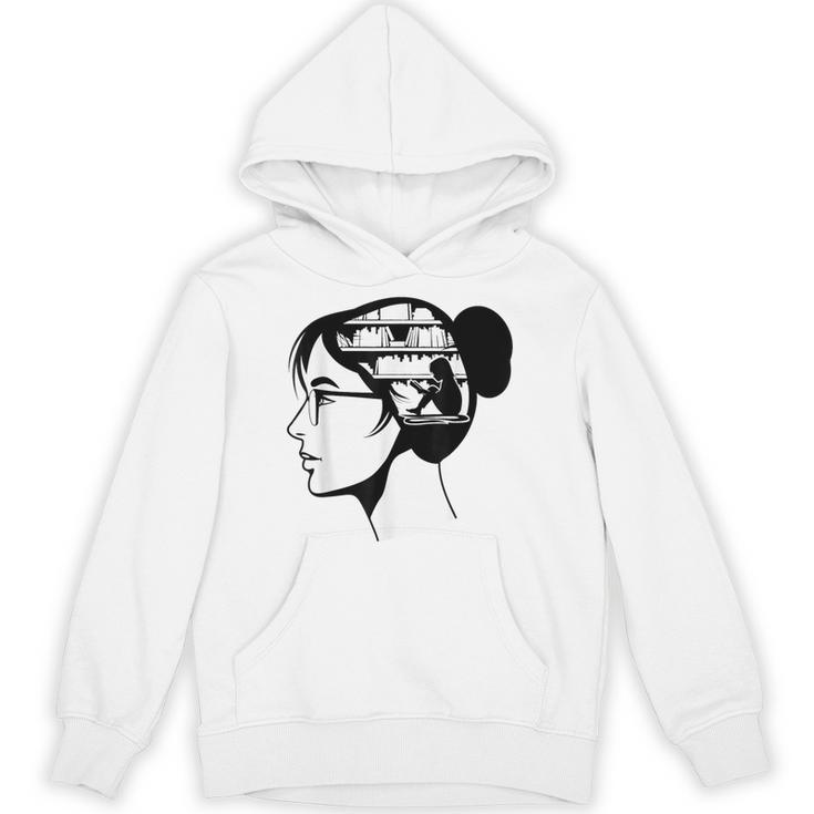 Just a Girl Who Loves Books Reading Silhouette Graphic Unisex Hoodie