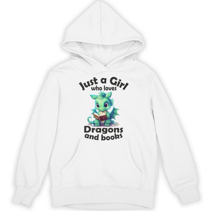 Just a Girl Who Loves Dragons And Books Dragon For Kids Unisex Hoodie