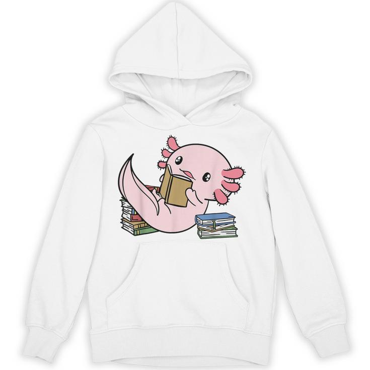 Kawaii Axolotl Pun Book Reader Unisex Hoodie
