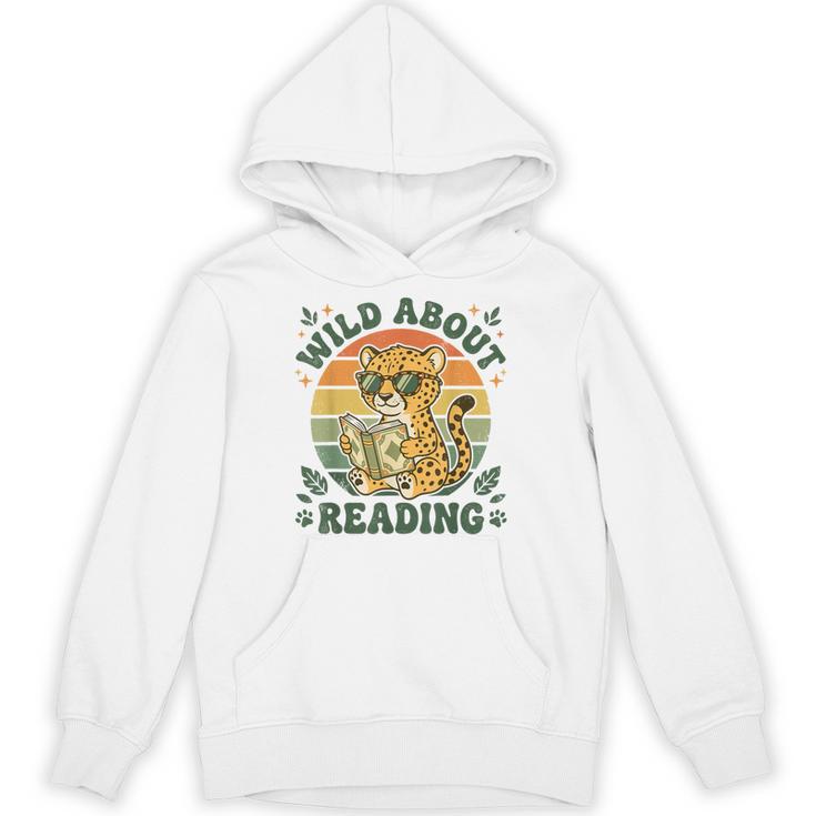 Leopard Animal Print Bookish Wild About Reading Cheetah Book Unisex Hoodie