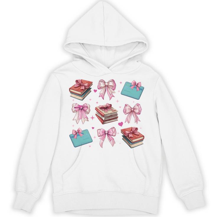 Librarian Library Books Girl Coquette Bow Pink Mom Unisex Hoodie