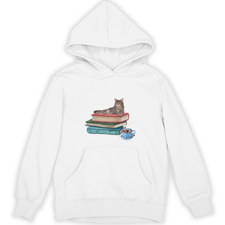 Life Is Better With Coffee Cats And Books For Cats Lover Unisex Hoodie Life Is Better With Coffee Cats And Books For Cats Lover Unisex Hoodie