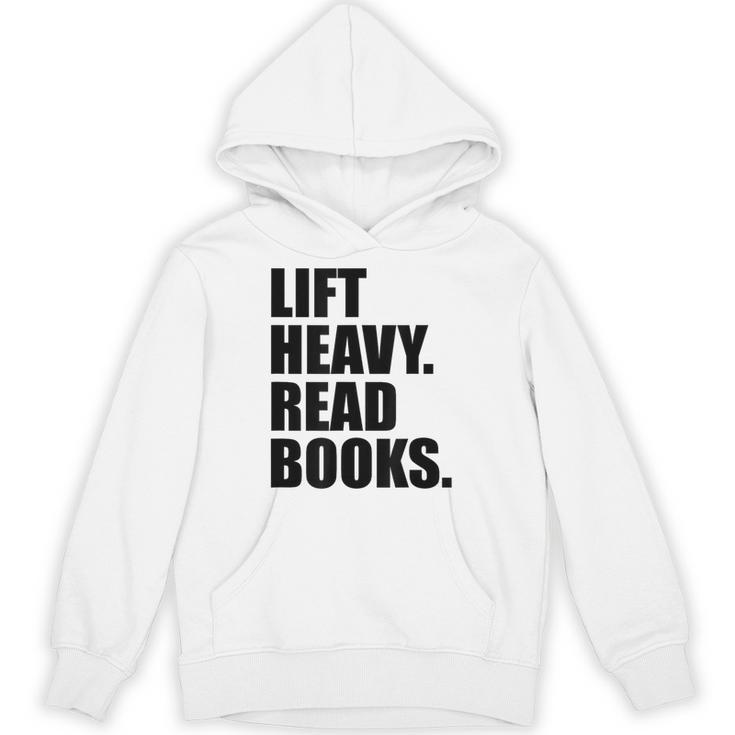 Lift Heavy Read Books Gym Apparel Weightlifters And Readers Unisex Hoodie