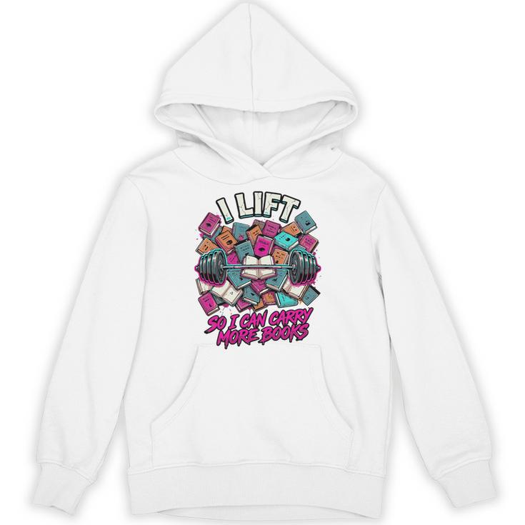 I Lift So I Can Carry More Books Reader Weightlifting Premium Tri-Blend Unisex Hoodie