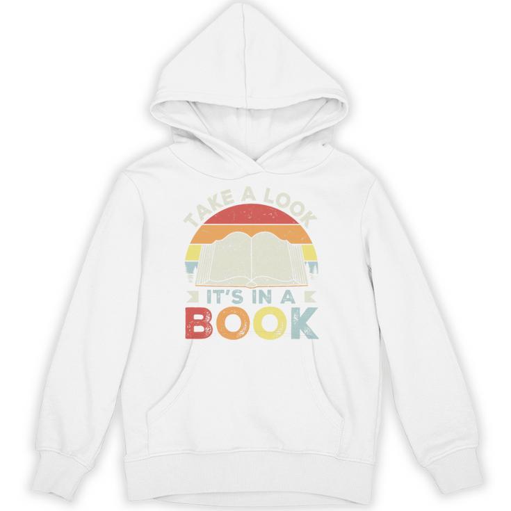 Take A Look It's In A Book Retro Reading Premium Tri-Blend Unisex Hoodie